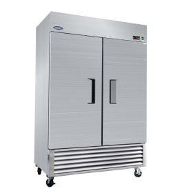 ORIKOOL 54" Commercial Freezer 49 Cu.ft with 2 Solid Door Reach-In Freezers Stainless Steel ETL Approved Upright Freeze Storage ORIKOOL 54" Commercial Freezer 49 Cu.ft with 2 Solid Door Reach-In Freezers Stainless Steel ETL Approved Upright Freeze Storage